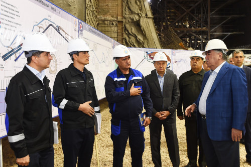 Working trip of the President of the Republic of Tajikistan to the Rogun HPP