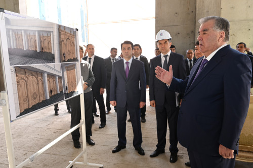Construction of the National Theatre of Tajikistan